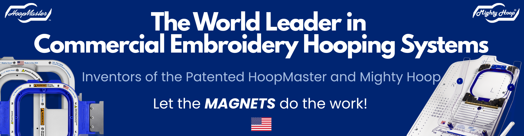 Mighty Hoop The World Leader is Commercial Embroidery Hooping Systems
